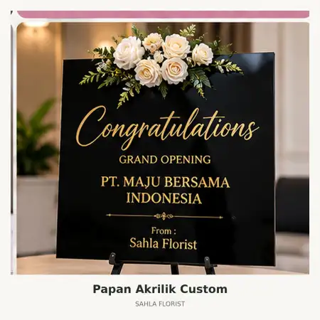 Papan Bunga Akrilik Mangga Besar